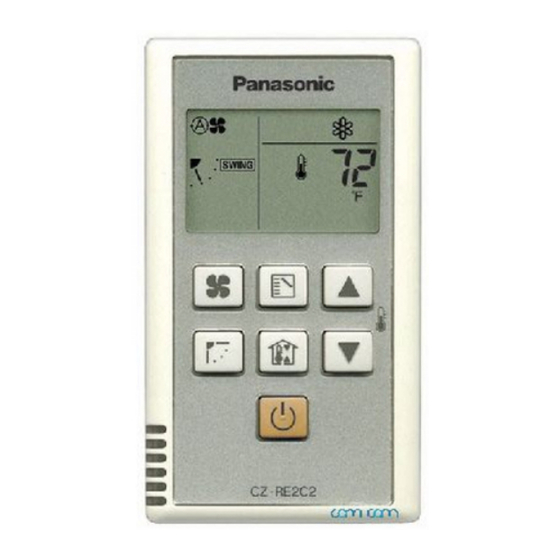 Panasonic CZ-RE2C2 Manuel D'instructions