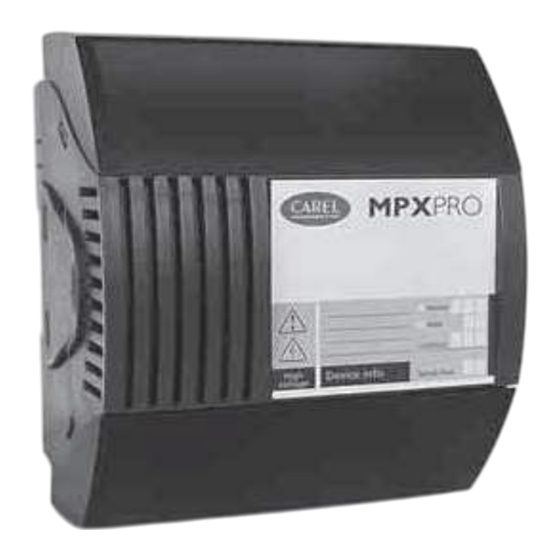 Carel MPXPRO MX3 Serie Manuel D'utilisation Simplifié