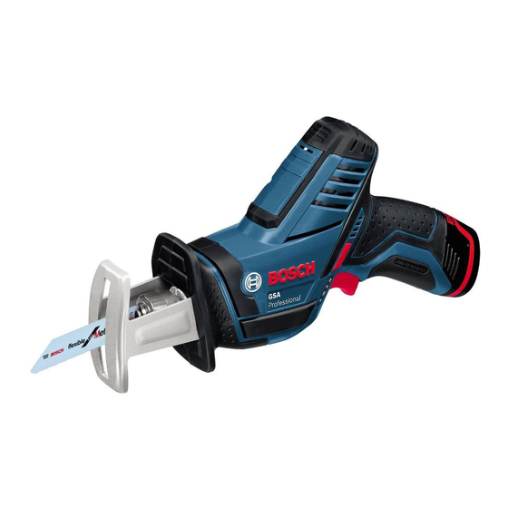 Bosch GSA 10,8 V-LI Professional Notice Originale