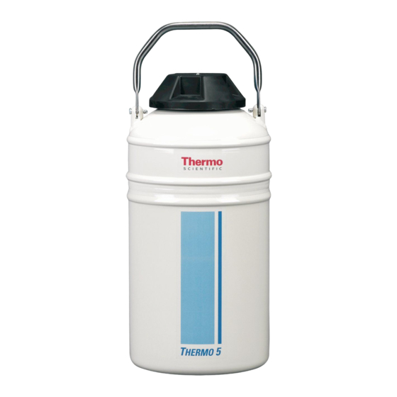 Thermo Scientific Thermo Dewars TY509X1 Mode D'emploi
