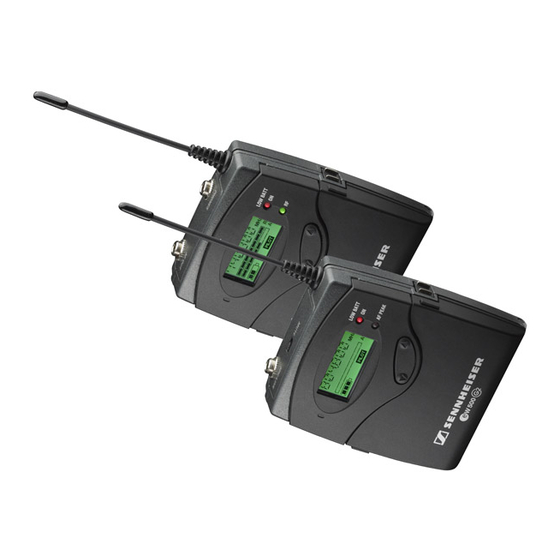 Sennheiser EK 500 G2 Notice D'emploi