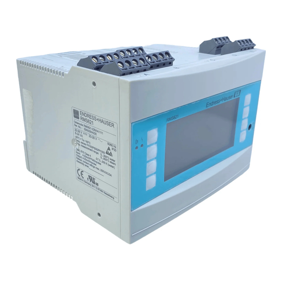 Endress+Hauser RMC621 Manuel De Mise En Service