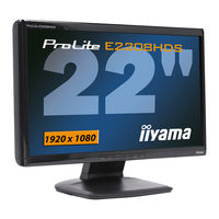 Iiyama ProLite E2208HDSV Mode D'emploi