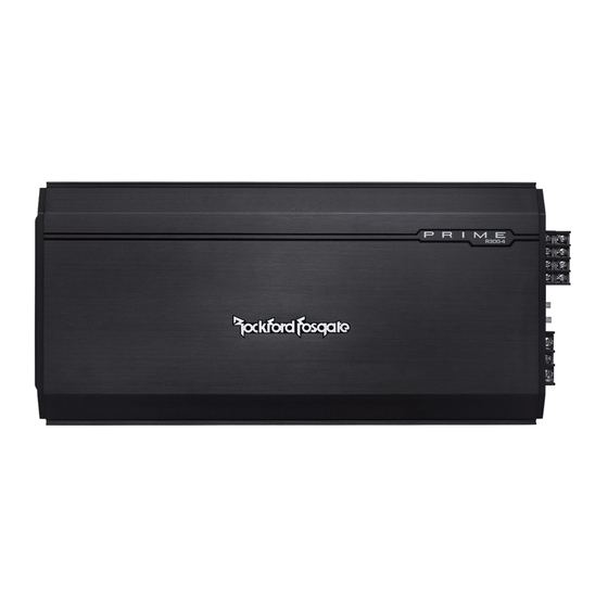 Rockford Fosgate PRIME R300-4 Installation Et Fonctionnement