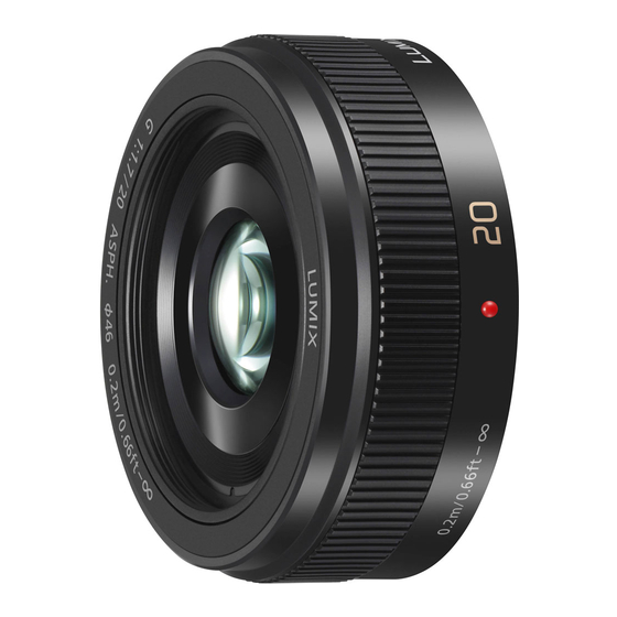Panasonic LUMIX H-H020A Mode D'emploi