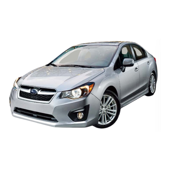 Subaru IMPREZA 2013 Manuels