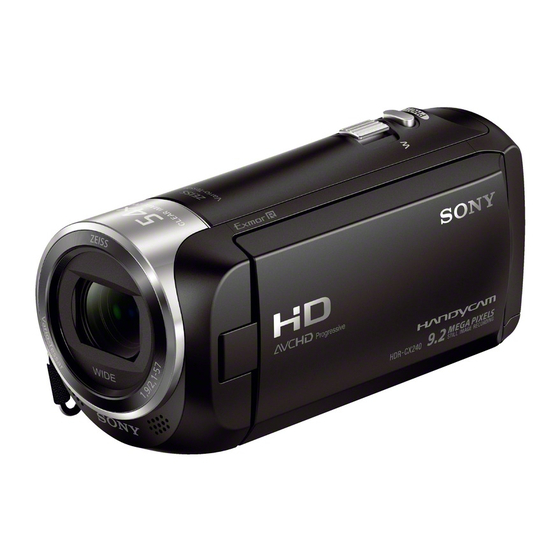 Sony HANDYCAM HDR-CX330 Manuel D'aide