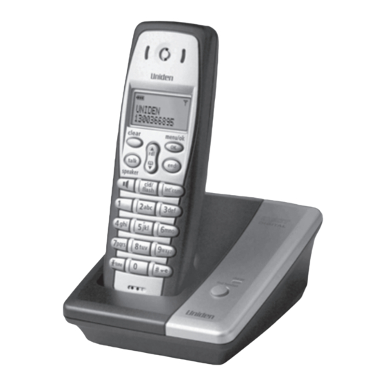 Uniden DECT 160 Manuels