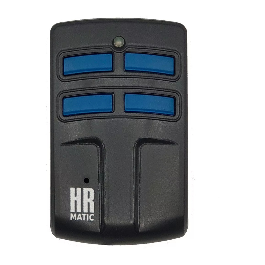 HR Matic MULTI 1 Guide Rapide