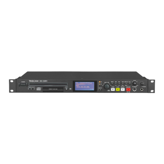 Tascam SS-CDR1 Mode D'emploi