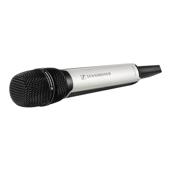 Vue D'ensemble Des Options De Menu - Sennheiser SKM 9000 Notice D ...