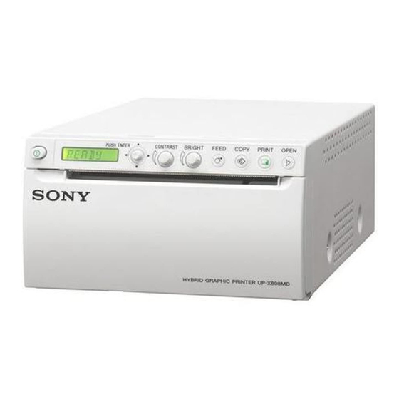 Sony UP-X898MD Instructions D'utilisation