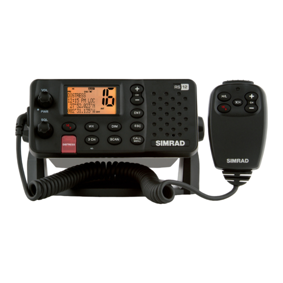 Simrad VHF RS12 Manuels