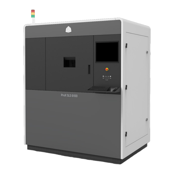3D Systems ProX SLS 6100 Guide De L'utilisateur