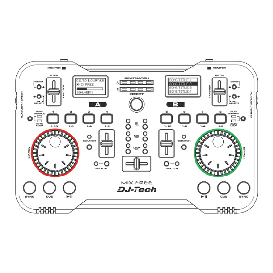 DJ-Tech MIX FREE Manuel D'utilisation