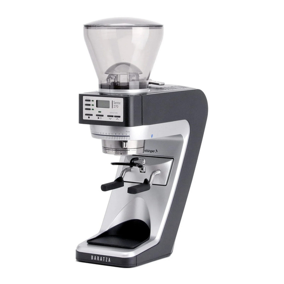 Baratza Sette 270 Guide De Démarrage Rapide