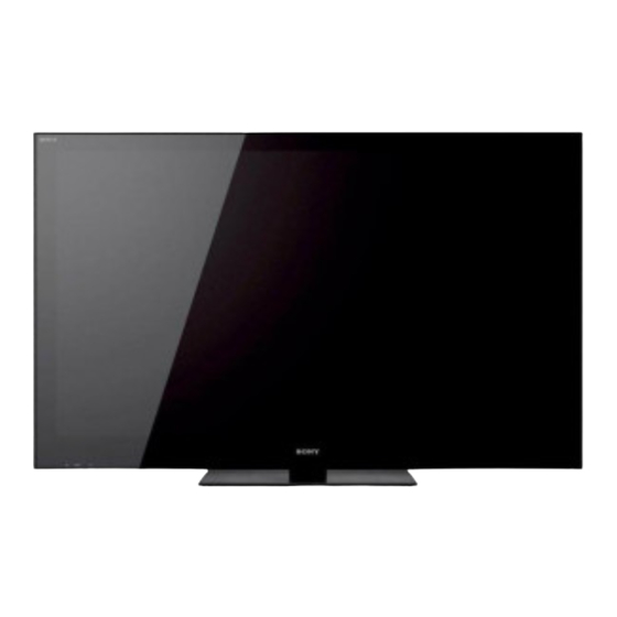 Sony BRAVIA KDL-52HX905 Mode D'emploi