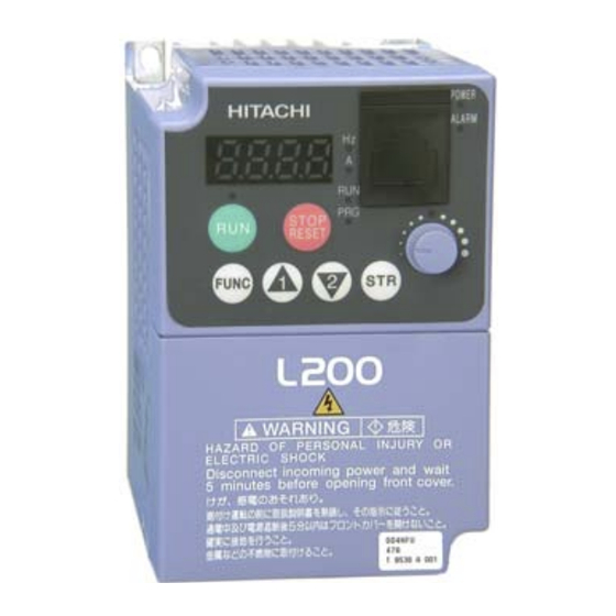 Hitachi L200 Manuel D'utilisation