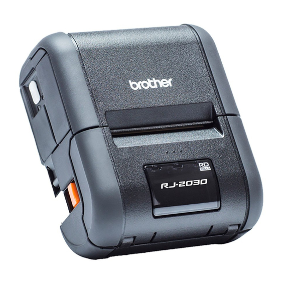 Brother RJ-2030 Guide D'installation Rapide