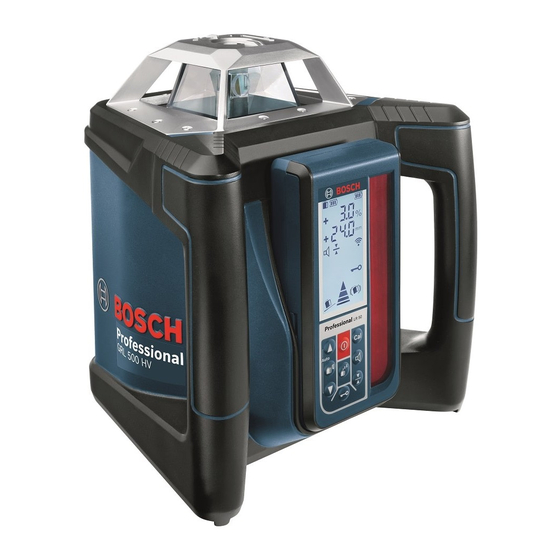 Bosch GRL 500 H Professional Notice Originale