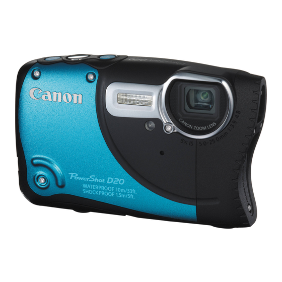 Canon PowerShot D20 Guide D'utilisation