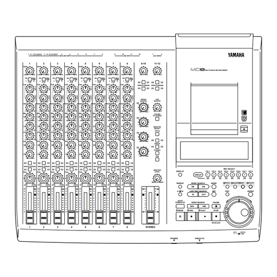 Yamaha MULTITRACK MD RECORDER MD8 Mode D'emploi