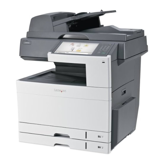 Lexmark X925 Référence Rapide