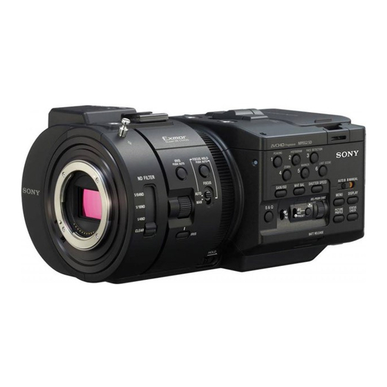 Sony NEX-FS700R Série Mode D'emploi