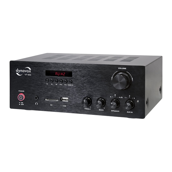 DynaVox VT-80 Manuel D'utilisation
