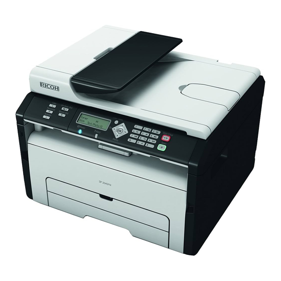 Ricoh SP 200 Manuel D'installation