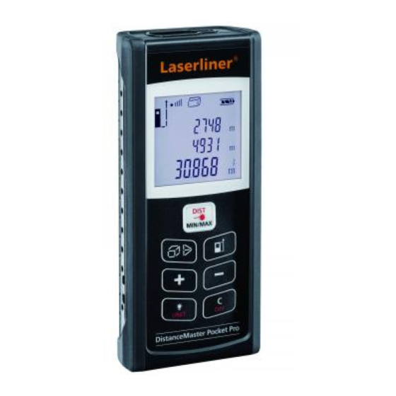 LaserLiner DistanceMaster Pocket Pro Manuels