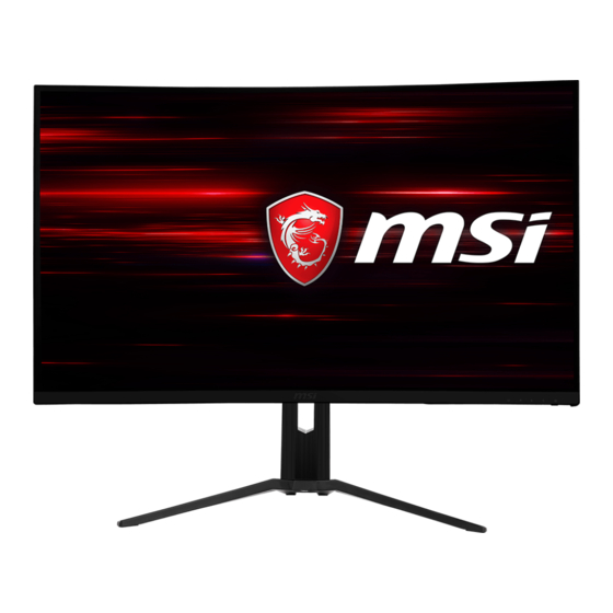 MSI Optix MAG321CURV Mode D'emploi