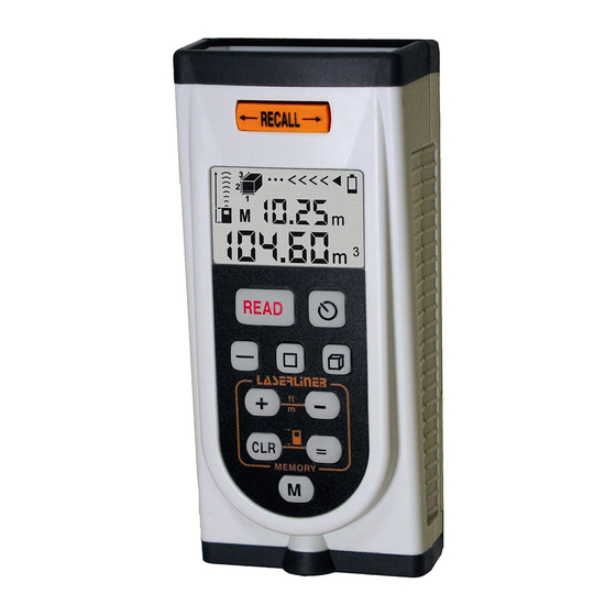 LaserLiner MeterMaster Pro Laser Mode D'emploi
