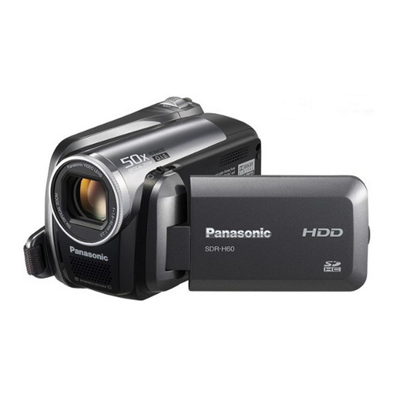 Panasonic SDR-H60 Mode D'emploi