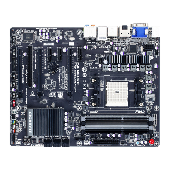 Gigabyte GA-F2A85X-UP4 Manuel D'utilisation