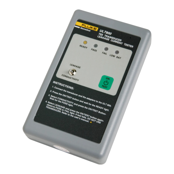 Fluke Biomedical ULT800 Manuel De L'utilisateur