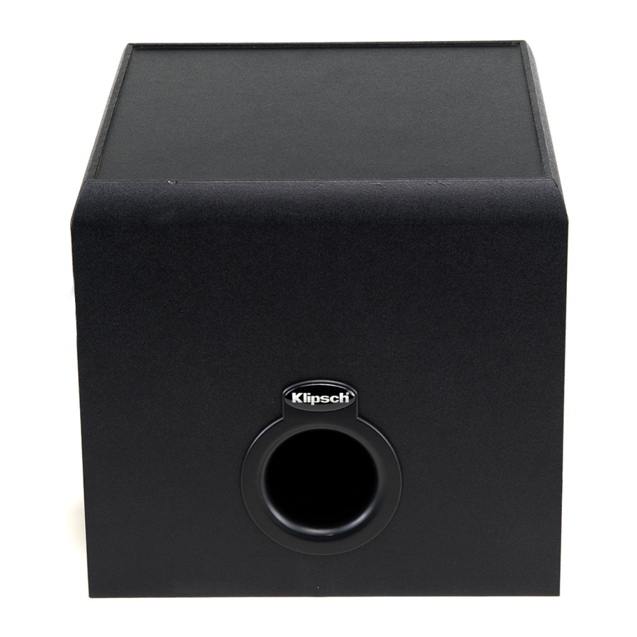 Klipsch PROMEDIA 2.1 Mode D'emploi