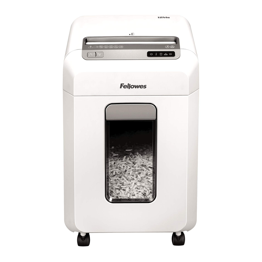 Fellowes Microshred 12Ms Mode D'emploi