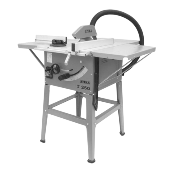 ATIKA T 250 Instructions D'utilisation
