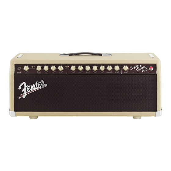 Fender Super-Sonic Serie Mode D'emploi