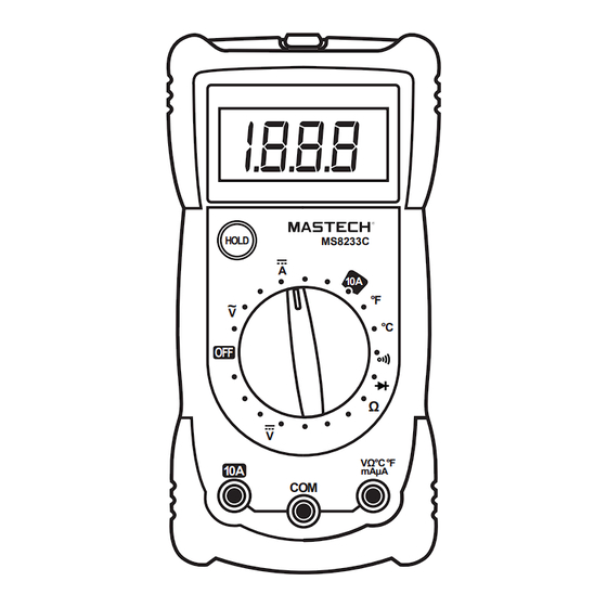 Mastech MS8233C Guide De Démarrage Rapide