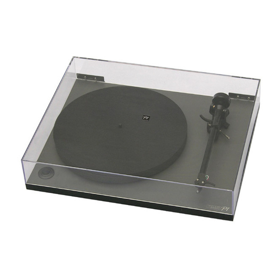 Rega Planar One Manuel D'utilisation