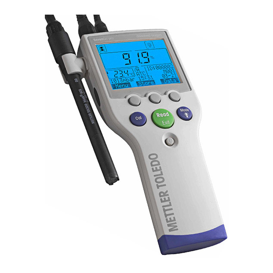 Mettler Toledo SevenGo pro SG6 Mode D'emploi