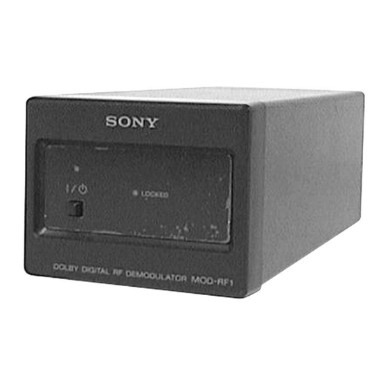 Sony MOD-RF1 Mode D'emploi
