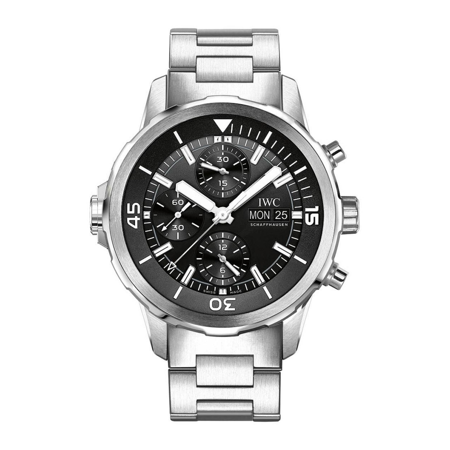 iwc AQUATIMER CHRONOGRAPH Mode D'emploi