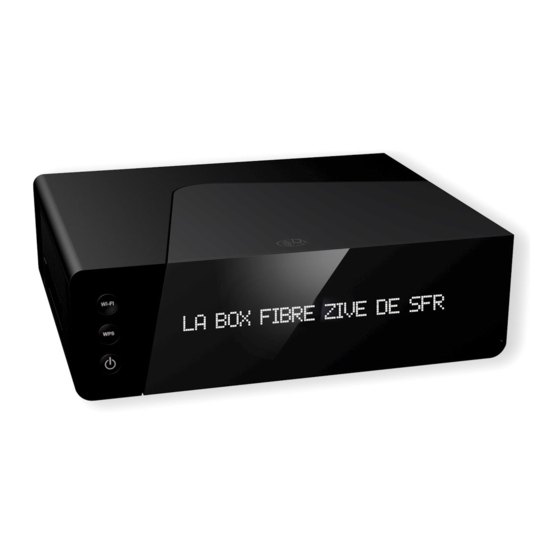 SFR LA BOX FIBRE ZIVE Manuels