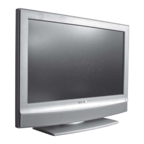 Sony Bravia KDL-40P25 Serie Mode D'emploi