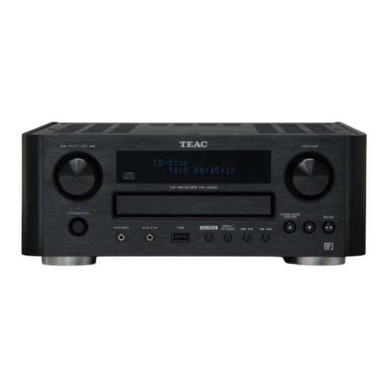 Teac CR-H500 B Mode D'emploi