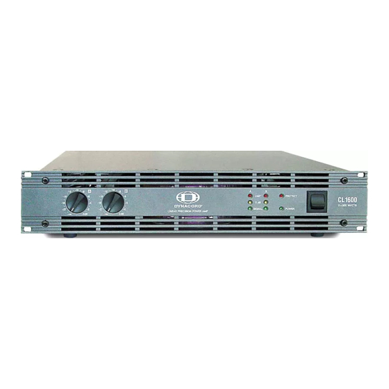 Dynacord CL 800 Mode D'emploi