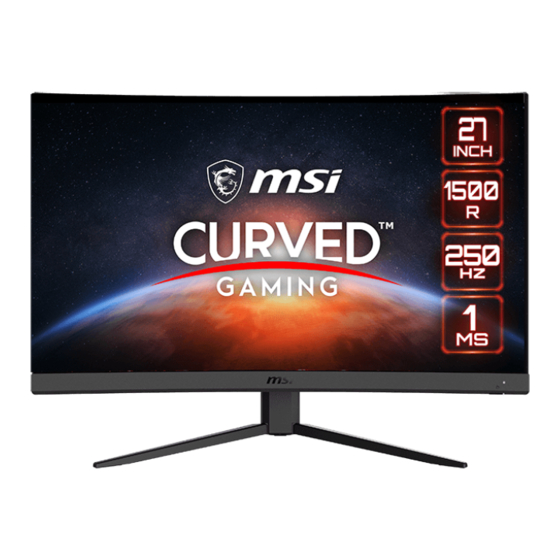 MSI G27C4X Guide D'utilisation